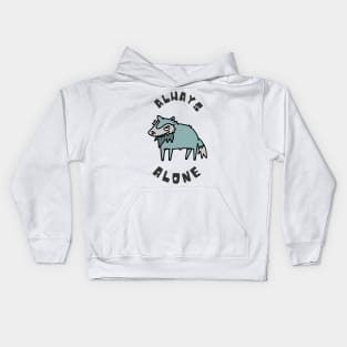 Cute Lonely Wolf Kids Hoodie